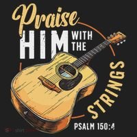 Praise Him With The Strings Bible Psalm Christian Guitar Beanie thumb 2