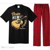 Praise Him With The Strings Bible Psalm Christian Guitar Pajama Set thumb 0