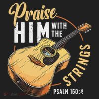Praise Him With The Strings Bible Psalm Christian Guitar Golf Towel thumb 3