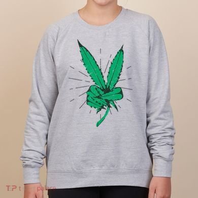 Peace Hand Weed Cool Marijuana Leaf Peace Sign Women's Sweatshirt