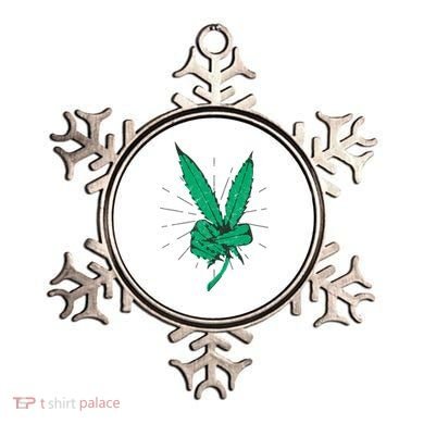 Peace Hand Weed Cool Marijuana Leaf Peace Sign Ornament
