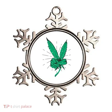 Peace Hand Weed Cool Marijuana Leaf Peace Sign Ornament
