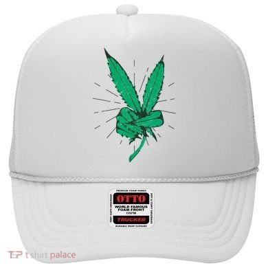 Peace Hand Weed Cool Marijuana Leaf Peace Sign Hat