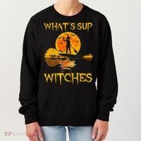 PADDLEBOARD Halloween What's Sup Witches Sup Funny Women's Sweatshirt thumb 0