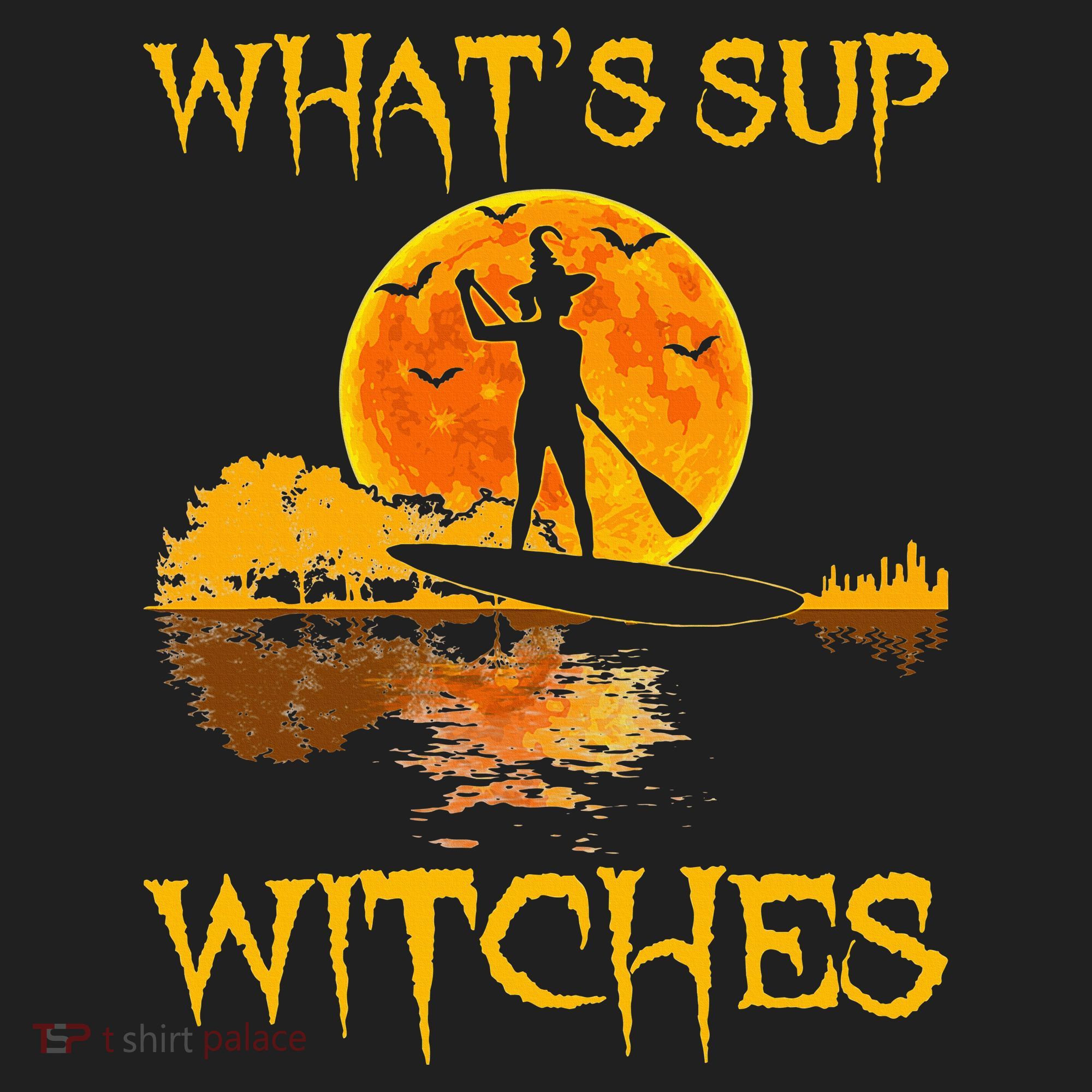 PADDLEBOARD Halloween What's Sup Witches Sup Funny Women's Sweatshirt