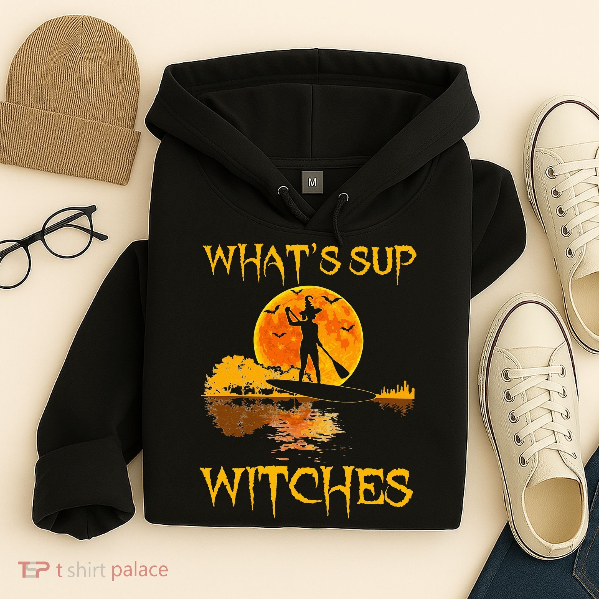 PADDLEBOARD Halloween What's Sup Witches Sup Funny Hoodie