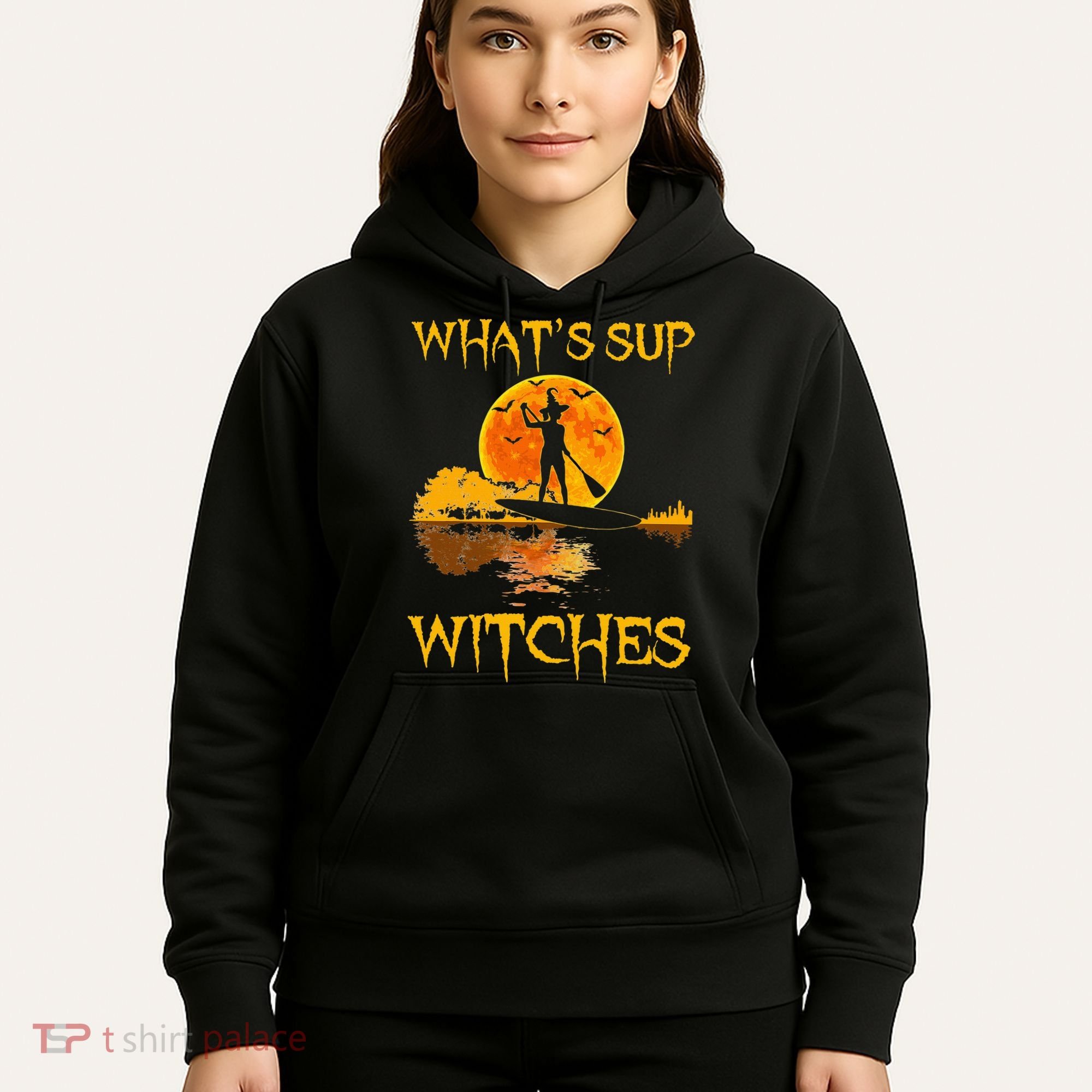 PADDLEBOARD Halloween What's Sup Witches Sup Funny Hoodie