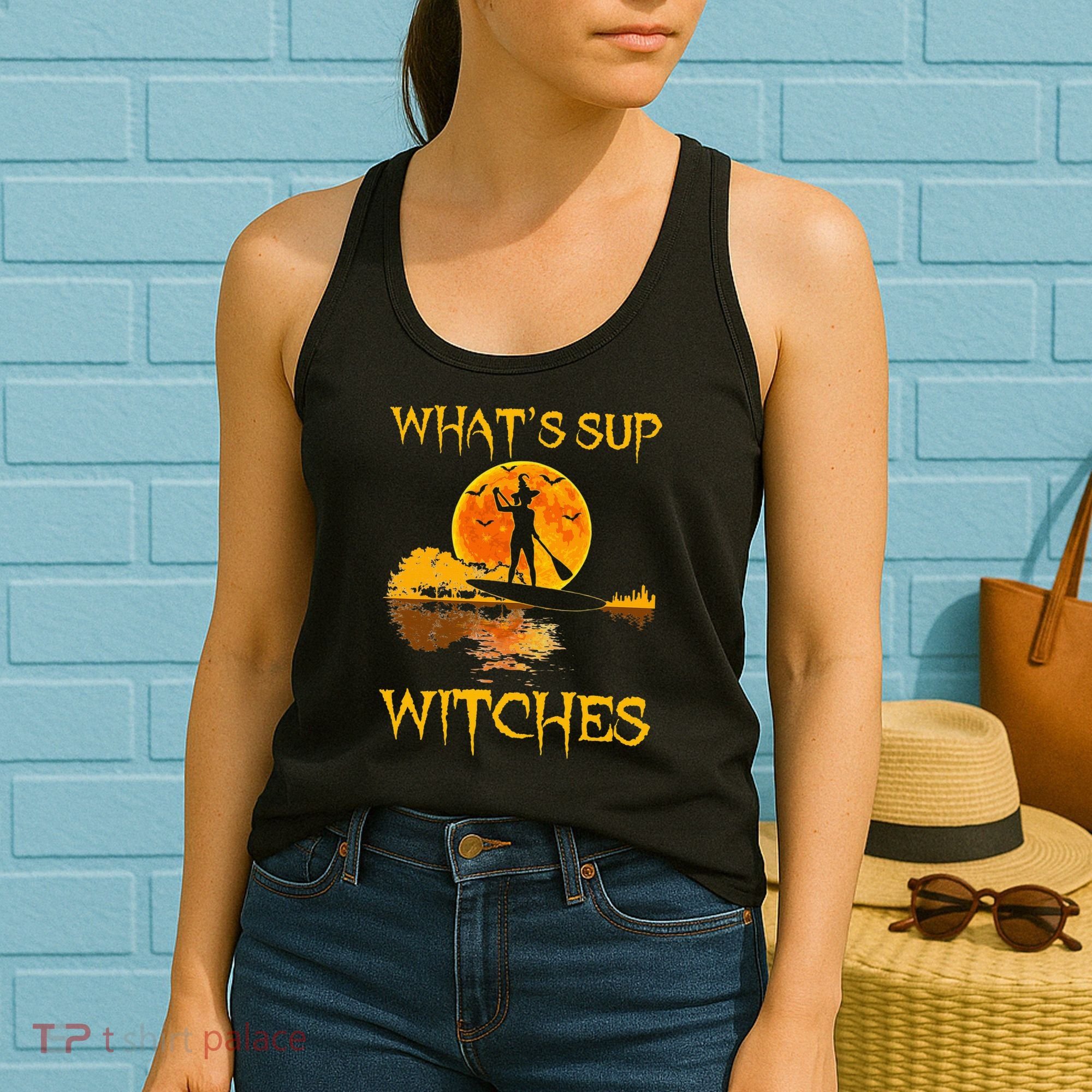 PADDLEBOARD Halloween What's Sup Witches Sup Funny Women's Tank Top