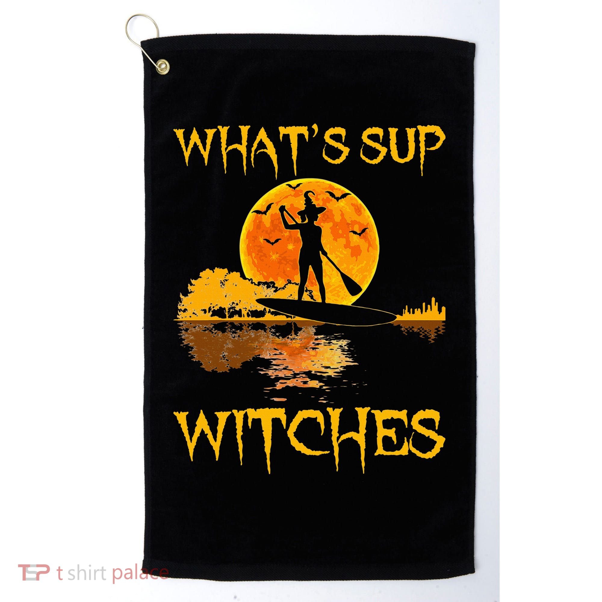 PADDLEBOARD Halloween What's Sup Witches Sup Funny Golf Towel