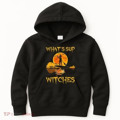 PADDLEBOARD Halloween What's Sup Witches Sup Funny Kids Hoodie