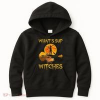 PADDLEBOARD Halloween What's Sup Witches Sup Funny Kids Hoodie thumb 0