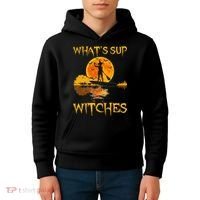 PADDLEBOARD Halloween What's Sup Witches Sup Funny Kids Hoodie thumb 4