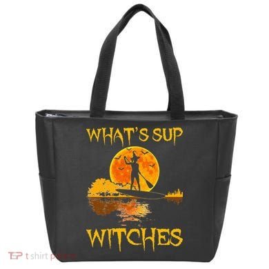 PADDLEBOARD Halloween What's Sup Witches Sup Funny Tote Bag