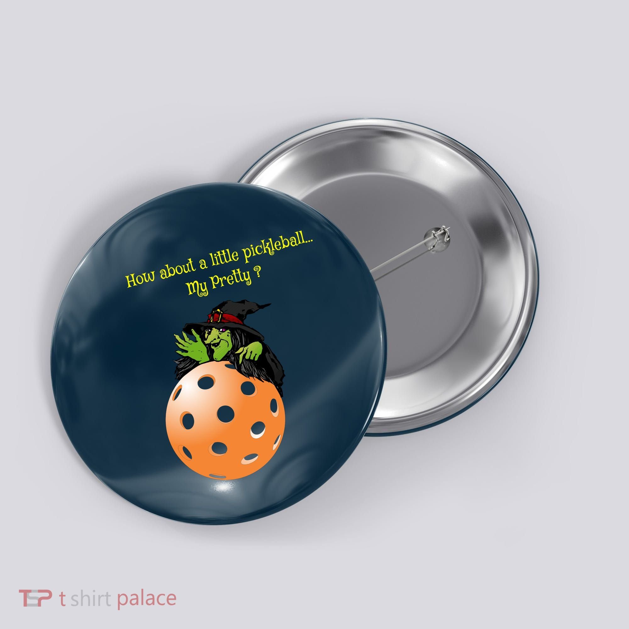 Pickleball Halloween Witch | Fun Pickleball | Great Pickleball Button