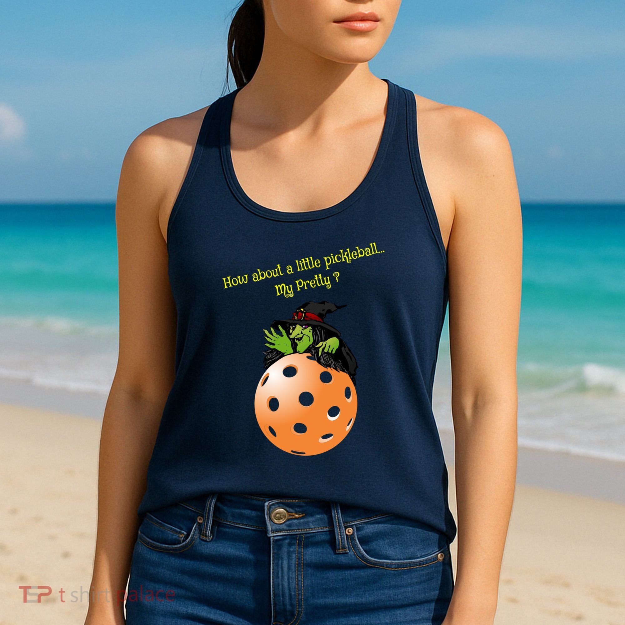 Pickleball Halloween Witch | Fun Pickleball | Great Pickleball Women's Tank Top