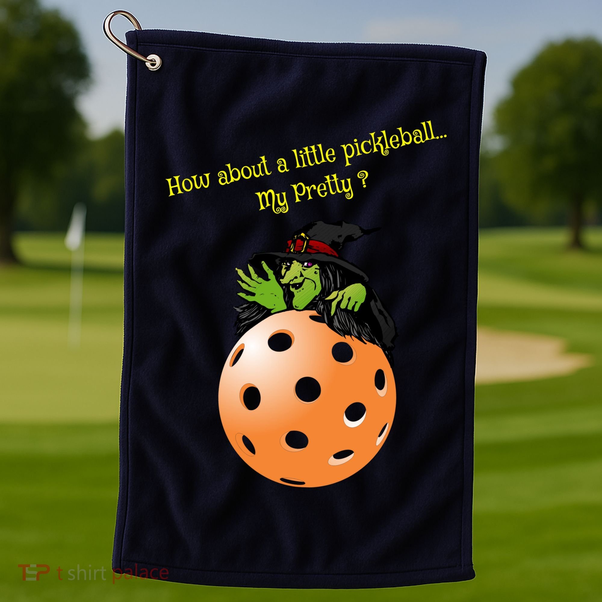 Pickleball Halloween Witch | Fun Pickleball | Great Pickleball Golf Towel