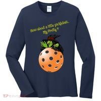 Pickleball Halloween Witch | Fun Pickleball | Great Pickleball Women's Long Sleeve Shirt thumb 0