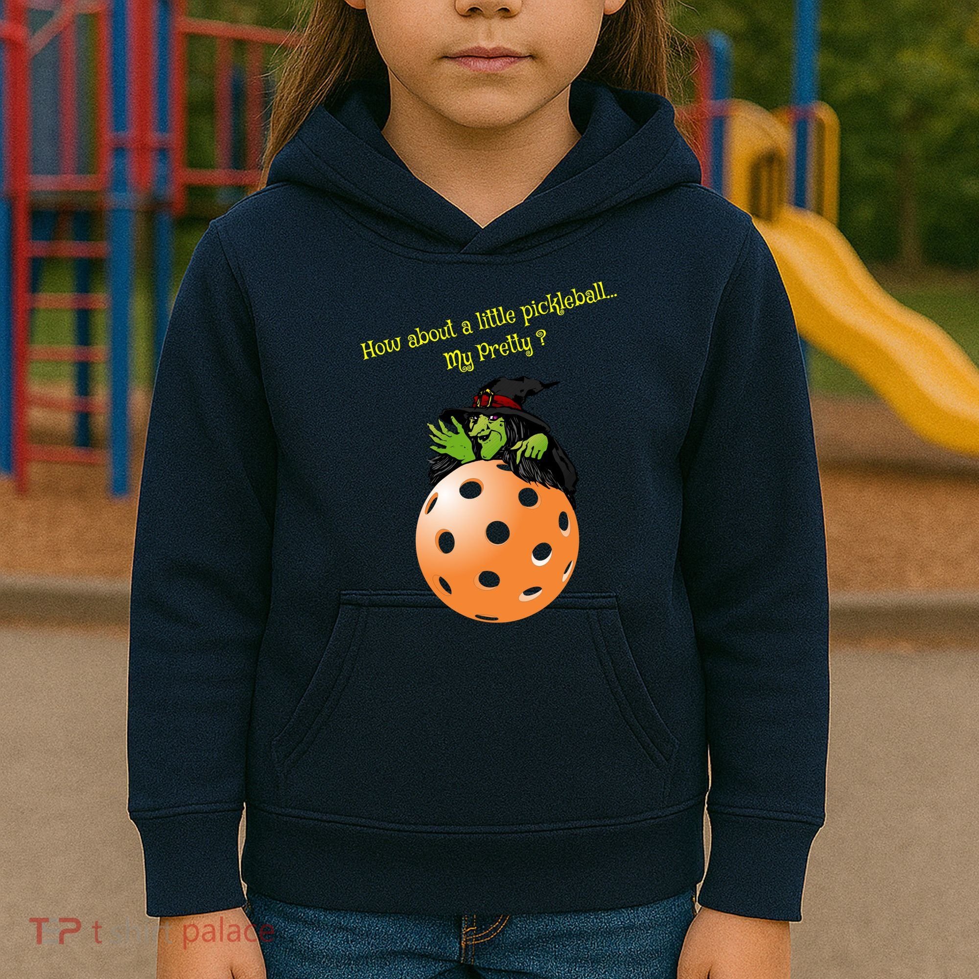 Pickleball Halloween Witch | Fun Pickleball | Great Pickleball Kids Hoodie