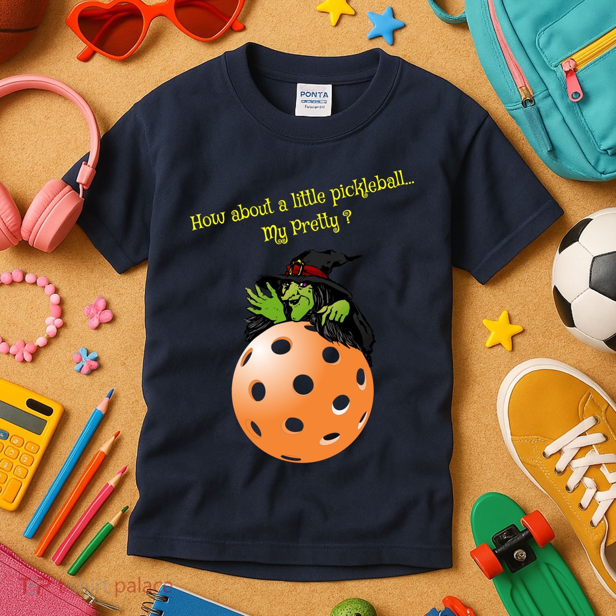 Pickleball Halloween Witch | Fun Pickleball | Great Pickleball Kids T-Shirt