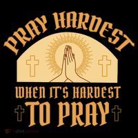 Pray Hardest When It's Hardest To Pray Kids Long Sleeve Shirt thumb 2