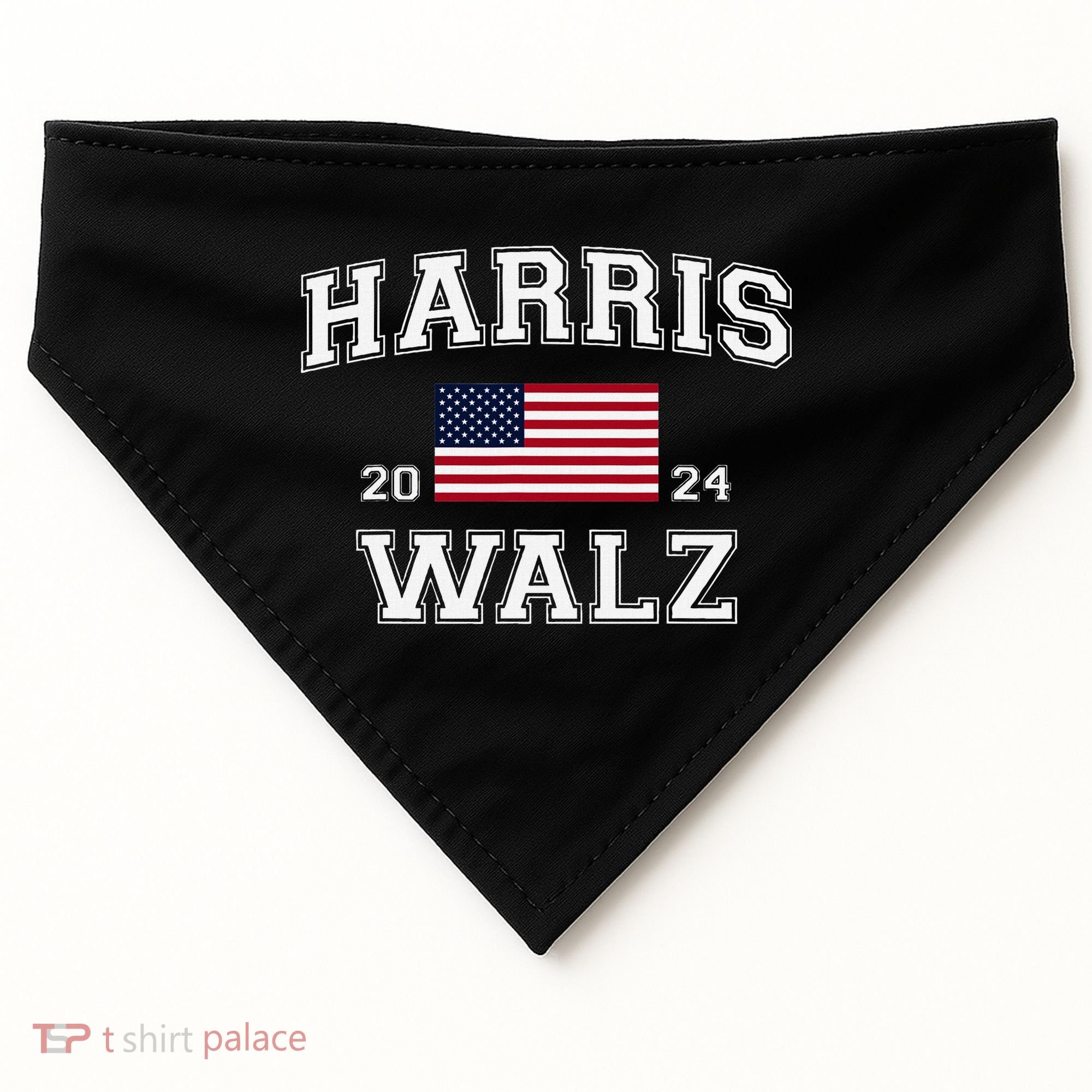 President Harris Walz 2024 Kamala Harris Tim Walz Vote USA-Made Doggie Bandana