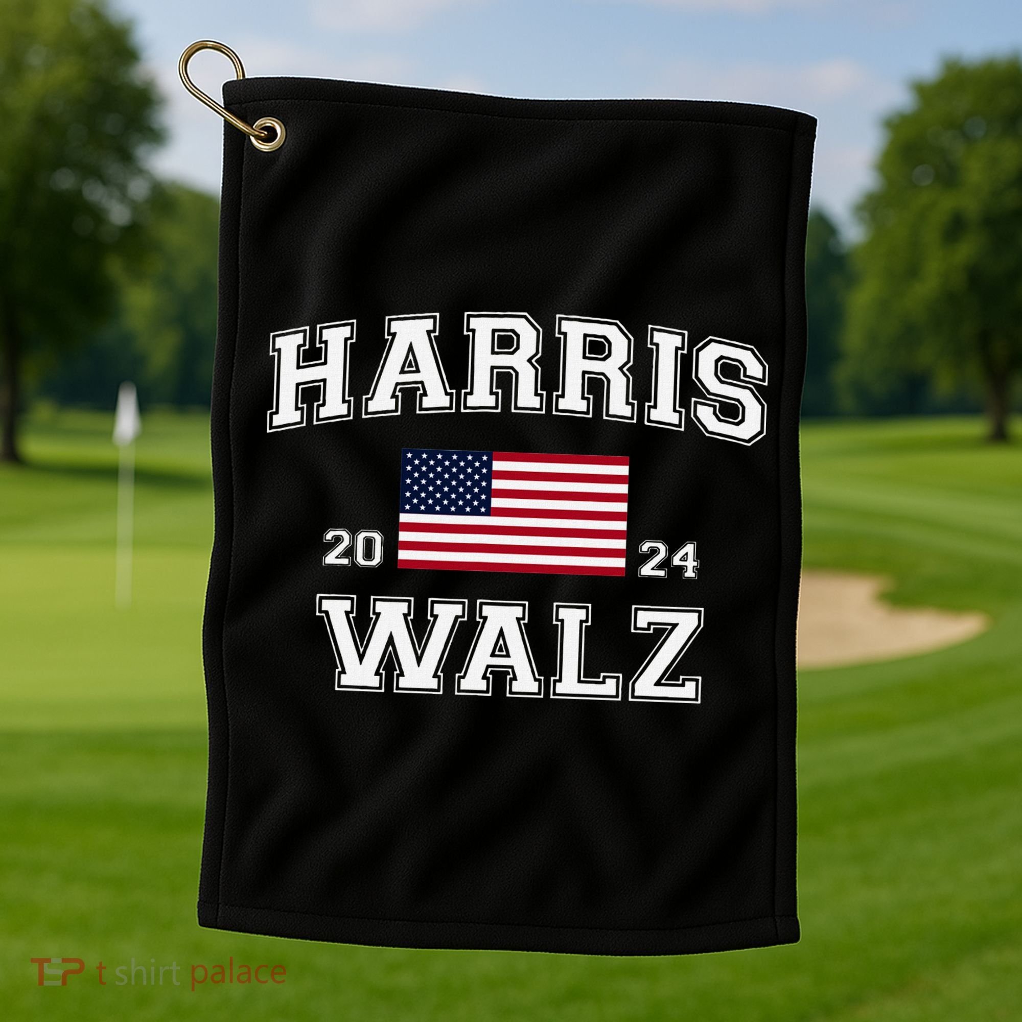 President Harris Walz 2024 Kamala Harris Tim Walz Vote Golf Towel