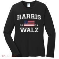 President Harris Walz 2024 Kamala Harris Tim Walz Vote Women's Long Sleeve Shirt thumb 0
