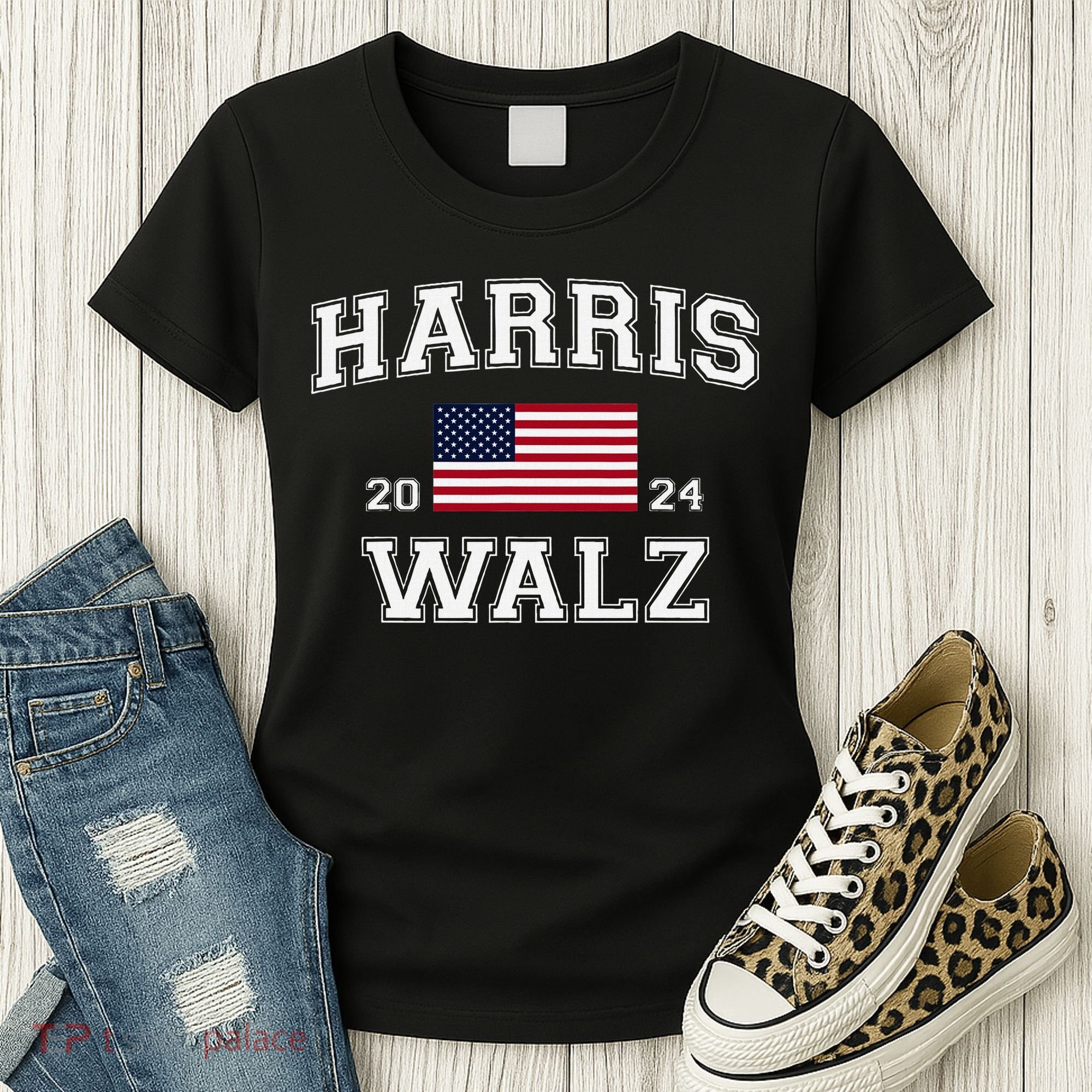 President Harris Walz 2024 Kamala Harris Tim Walz Vote Women's T-Shirt