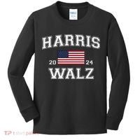 President Harris Walz 2024 Kamala Harris Tim Walz Vote Kids Long Sleeve Shirt thumb 0