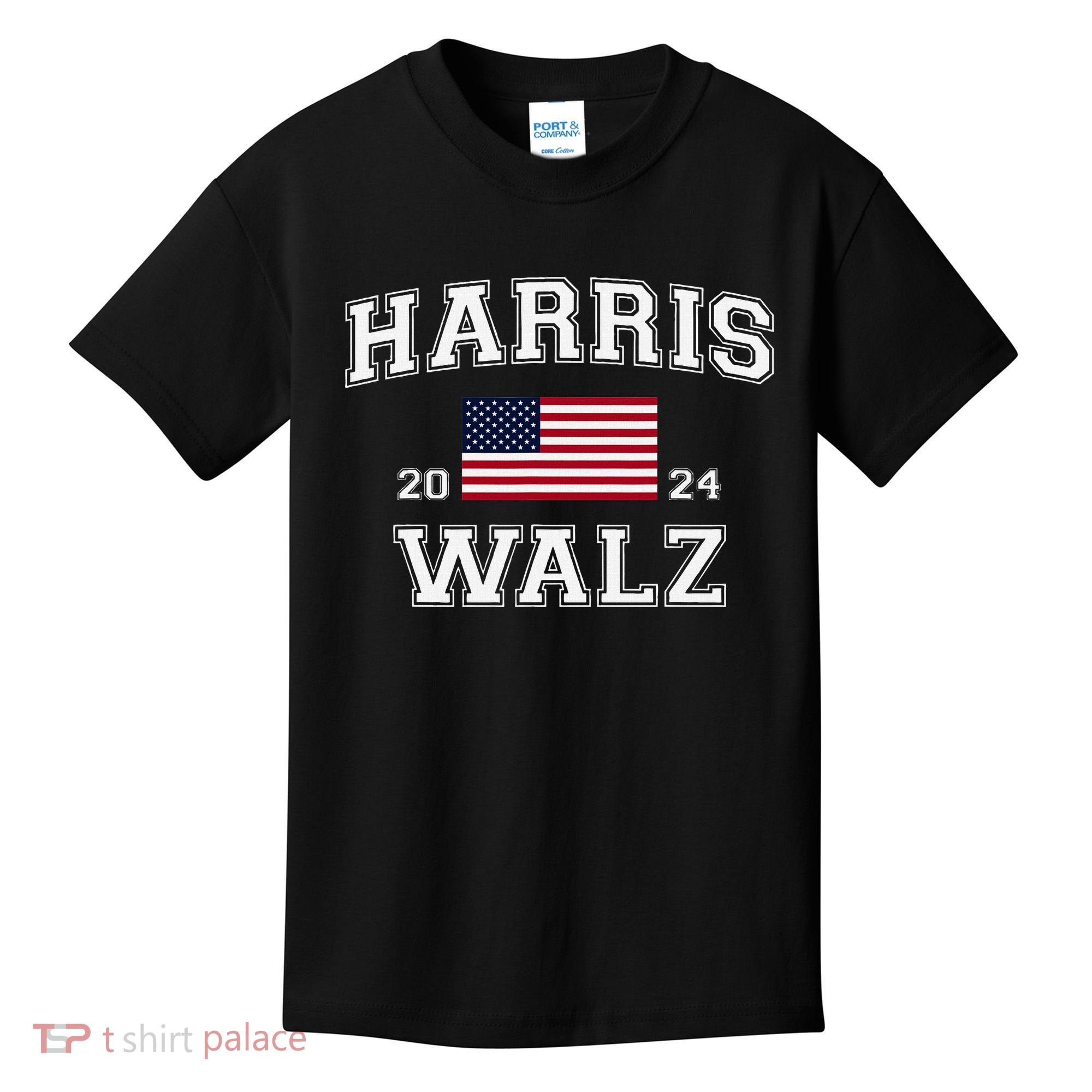 President Harris Walz 2024 Kamala Harris Tim Walz Vote Kids T-Shirt