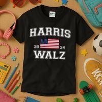 President Harris Walz 2024 Kamala Harris Tim Walz Vote Kids T-Shirt thumb 3