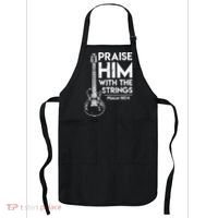 Praise Him With The Strings Guitar Christian Guitarist Guitar Player Apron thumb 0
