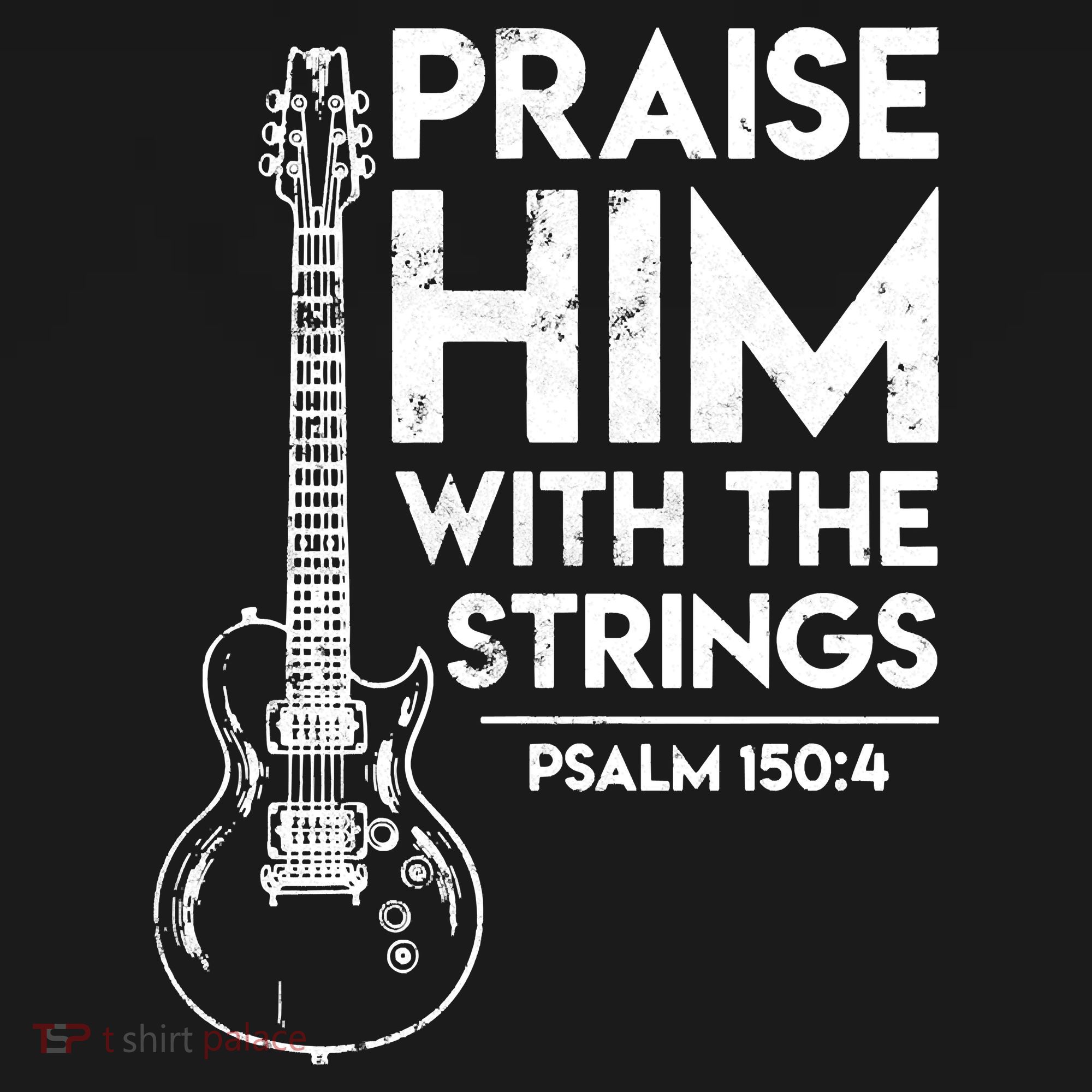 Praise Him With The Strings Guitar Christian Guitarist Guitar Player Apron