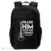 Praise Him With The Strings Guitar Christian Guitarist Guitar Player Backpack thumb 0