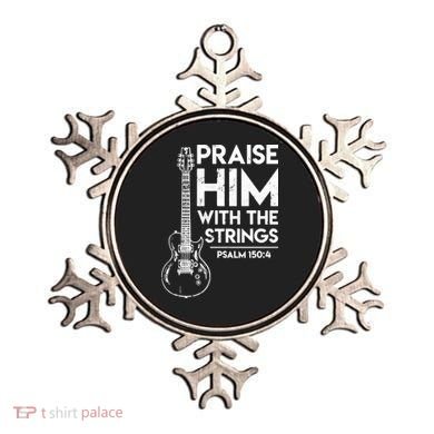 Praise Him With The Strings Guitar Christian Guitarist Guitar Player Ornament