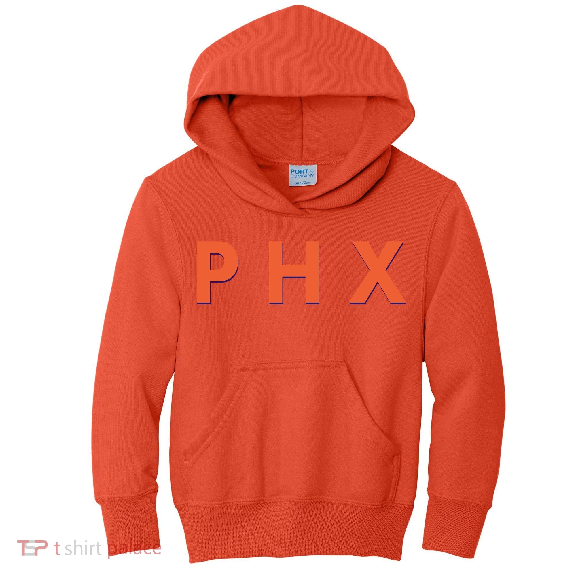 PHX Phoenix Basketball Logo Kids Hoodie