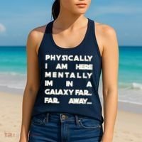 Physically I Am here Mentally I'm In A Galaxy Far Away Women's Tank Top thumb 2