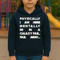 Physically I Am here Mentally I'm In A Galaxy Far Away Kids Hoodie thumb 3