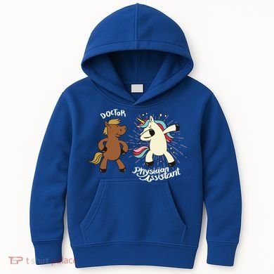 Physician Assistant Doctor Unicorn Kids Hoodie