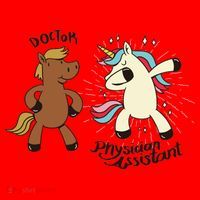 Physician Assistant Doctor Unicorn Santa Hat thumb 1