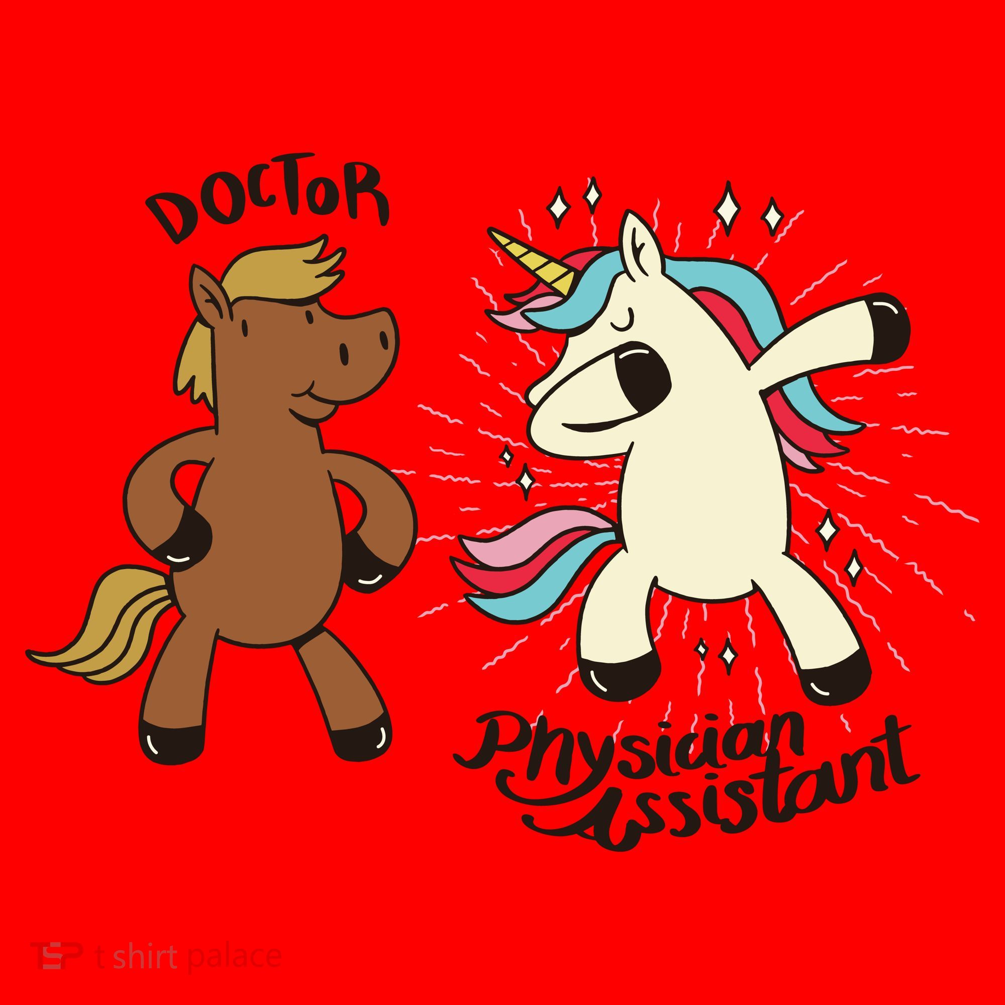 Physician Assistant Doctor Unicorn Santa Hat
