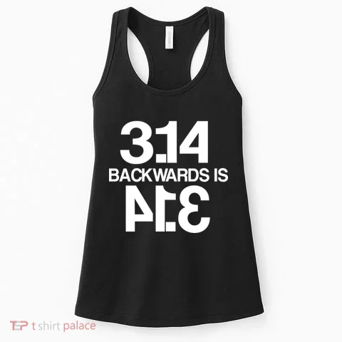 Pi 3.14 Backwards Is Pie Women's Tank Top in the selected color