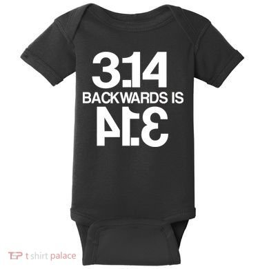Pi 3.14 Backwards Is Pie Baby Bodysuit