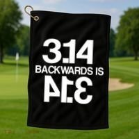 Pi 3.14 Backwards Is Pie Golf Towel thumb 1