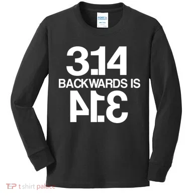 Pi 3.14 Backwards Is Pie Kids Long Sleeve Shirt