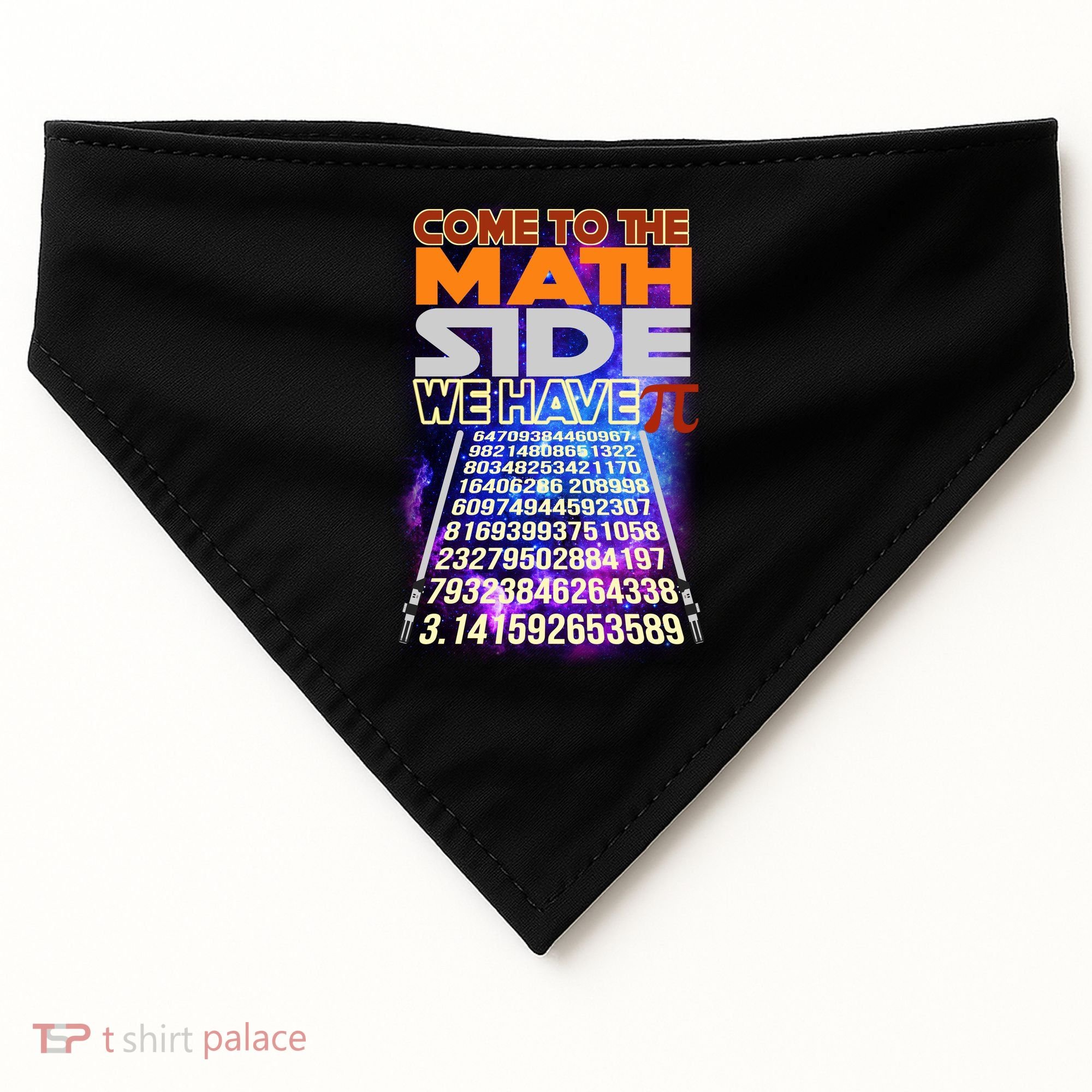 Pi Day - Come To The Math Side Parody USA-Made Doggie Bandana
