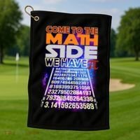 Pi Day - Come To The Math Side Parody Golf Towel thumb 1