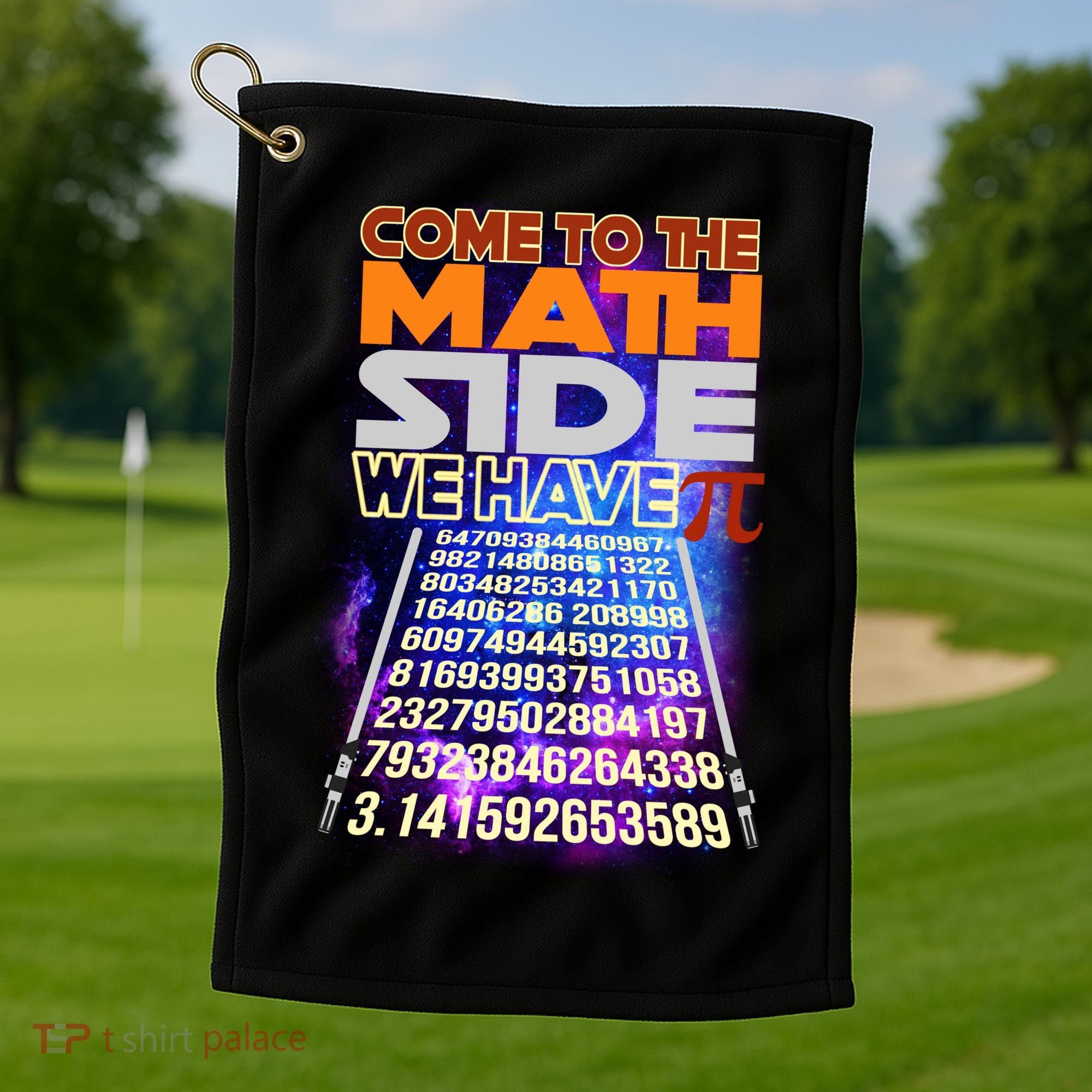 Pi Day - Come To The Math Side Parody Golf Towel