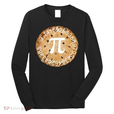 Pi Day Apple Pie 3.14 Cool Numbers Long Sleeve Shirt
