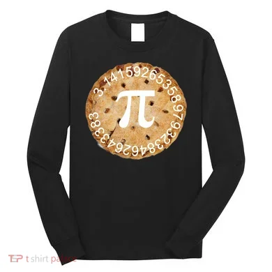 Pi Day Apple Pie 3.14 Cool Numbers Long Sleeve Shirt